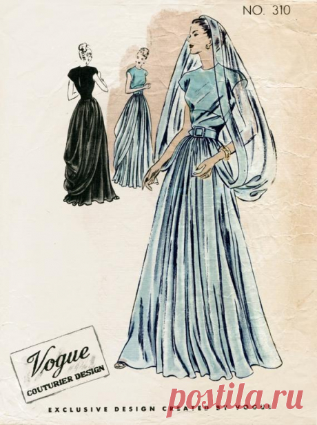 1940s 40s Vintage Sewing Pattern wedding от LadyMarloweStudios