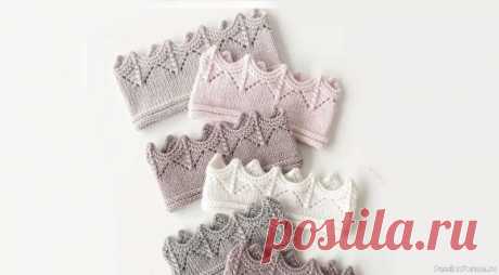 Повязка-корона на голову. МК | Вязание спицами для детей кто ещё не связал корону своей принцессе или принцу?Огромная благодарность автору covcaknit  за вдохновение!Далее слова автора:⠀ Я вяжу короны из пряжи Lana Gatto super soft. Нам потребуются спицы  номер 3,5, игла для заправки кончиков и хорошее настроение.Описание  на размер 46-48 см.⠀ 1...