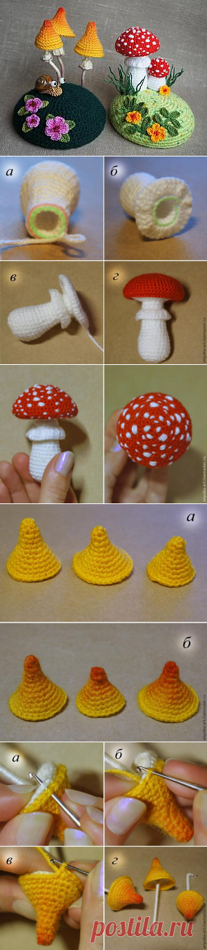 Вяжем крючком игольницу «По грибы». Часть 2 - Ярмарка Мастеров - ручная работа, handmade