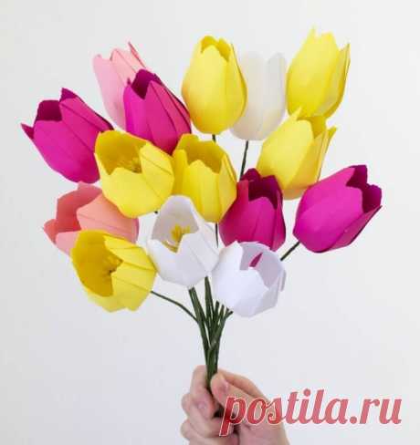 Тюльпаны из бумаги