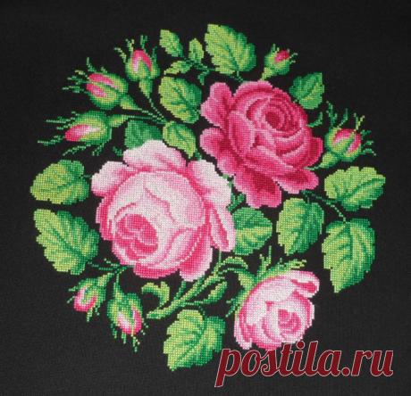 Gallery.ru / Роза, мак и фиалка - Вышивка по старинным схемам - Maarinna