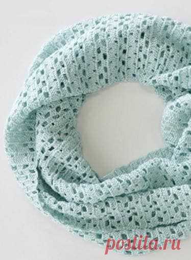 Ажурный узор для снуда. Крючком. Схемы. / knittingideas.ru