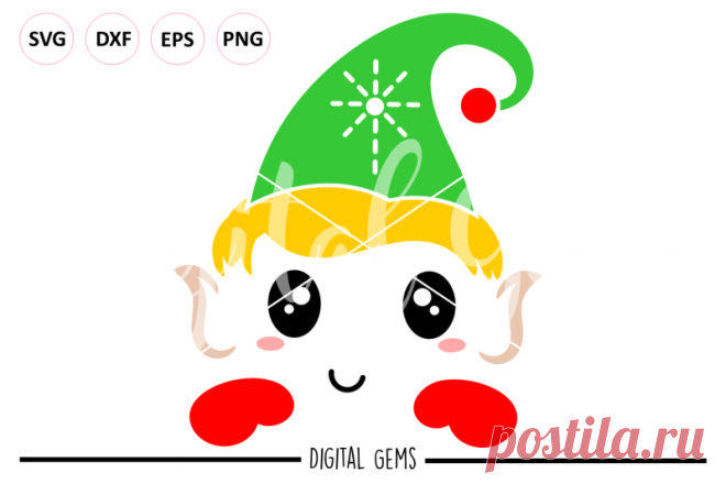 Elf SVG / DXF / EPS / PNG Files By Digital Gems | TheHungryJPEG.com