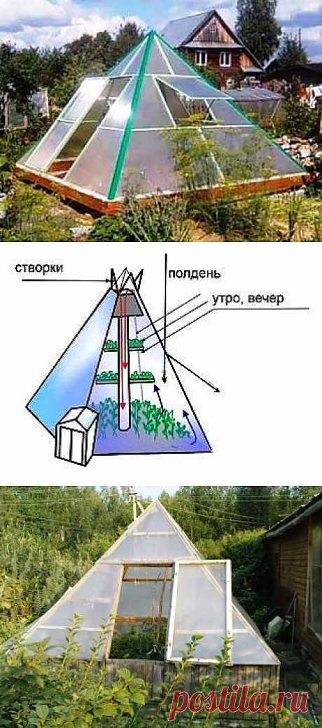 Теплица пирамида - технология постройки.