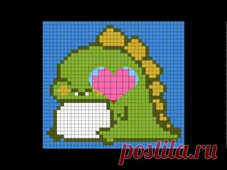 30 схем для рисунков по клеточкам