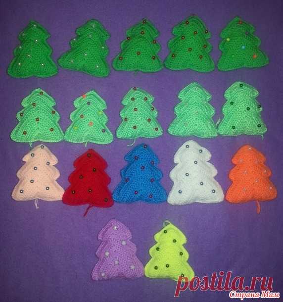 . Ёлочки крючком 17 штук - Вязание - Страна Мам