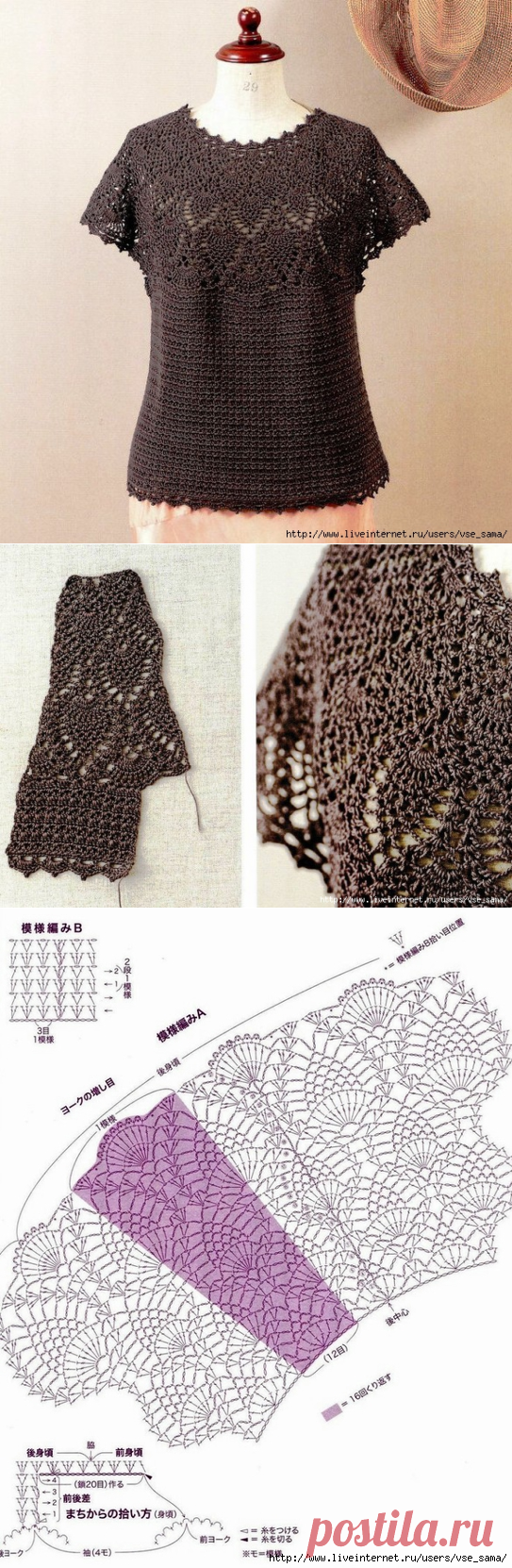 "Шоколадный" ажур