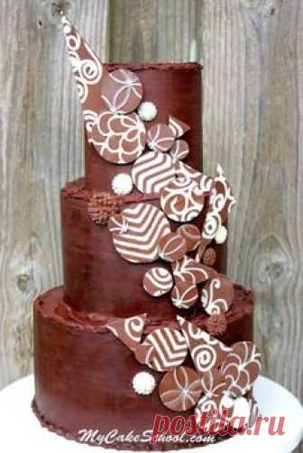 Elegant Chocolate Accents!~MyCakeSchool.com Video Tutorial