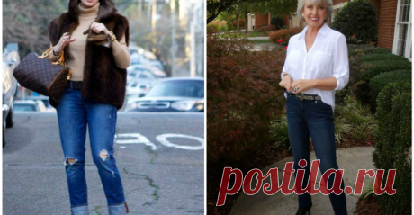 Джинсы для женщины после 50 лет - с чем носить
