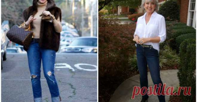 Джинсы для женщины после 50 лет - с чем носить