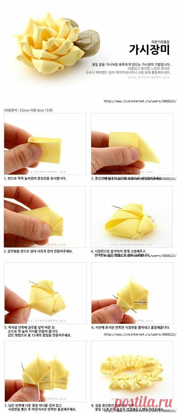 Цветочек из ленты
