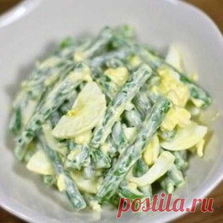 Салат из зеленой фасоли с яйцами рецепт – салаты с фасолью: салаты