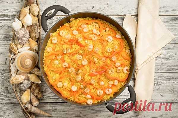 Паэлья с креветками
