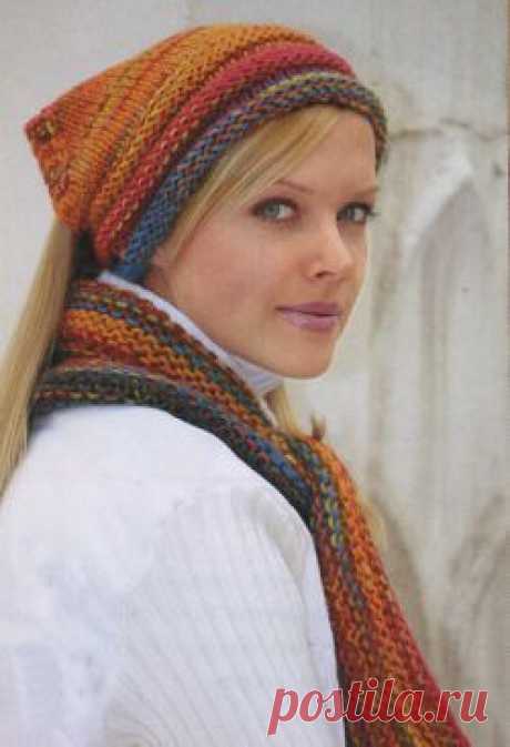 Косынка и шарф. Вязание шапок. Узелок.ру
