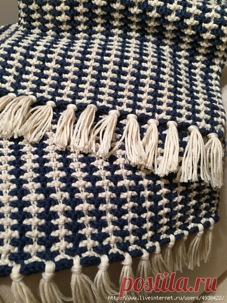Двухцветный мужской шарфик. Stout Scarf by Felecia O’Connell.