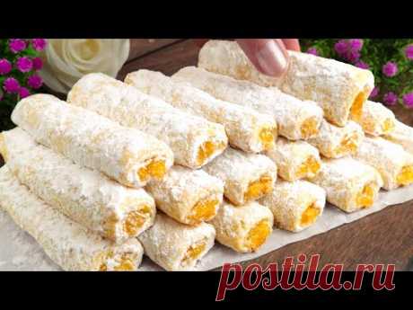 САМЫЕ вкусные ТРУБОЧКИ за 10 МИНУТ! Их любят все! ПРОСТОЙ и быстрый РЕЦЕПТ ПЕЧЕНЬЯ!