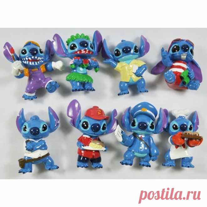 Amazon.com: Лило и Стич 8 шт фигурка комплект в