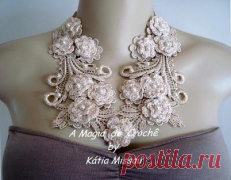 Украшения связанные крючком. Идеи