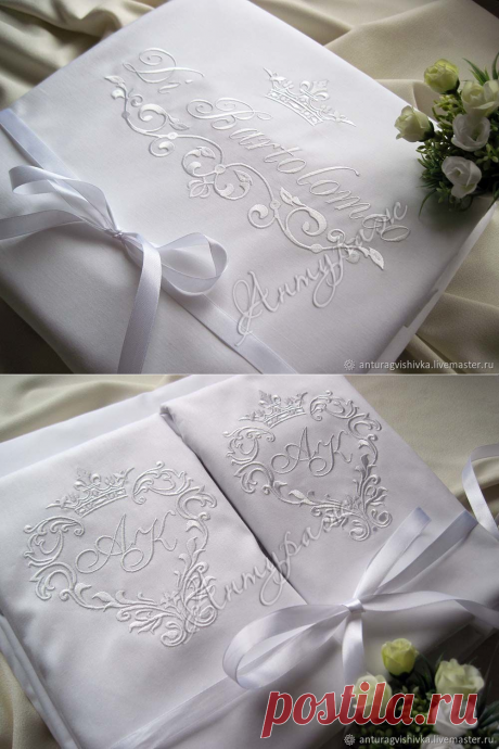 Постельное белье с вышивкой 1886 Свадебный вензель – купить в интернет-магазине на Ярмарке Мастеров с доставкой - F9MYDRU | Санкт-Петербург