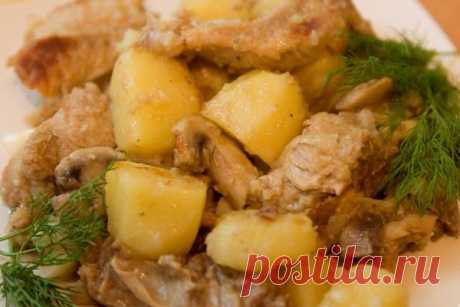 Свиные ребрышки с картошкой — Женская страничка