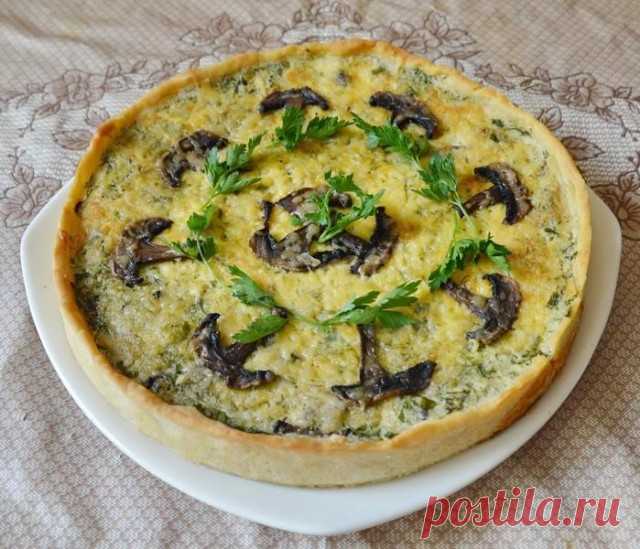 Сырный пирог Киш Лорен с грибами рецепт с фото пошагово - 1000.menu