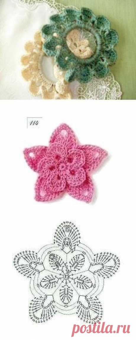Оформляем резинки для волос крючком - схемы и бонус