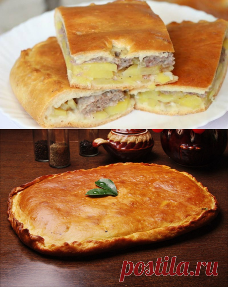 Пирог с фаршем и картошкой в духовке 
=фарш, 350г
    пшеничная мука, 4 стакана
    картофель, 3 клубня
    луковица, 2шт
    растительное масло, 1 стакан
    вода, 1 стакан
    соль
    перец