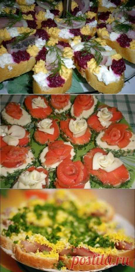 Вкусные праздничные бутерброды