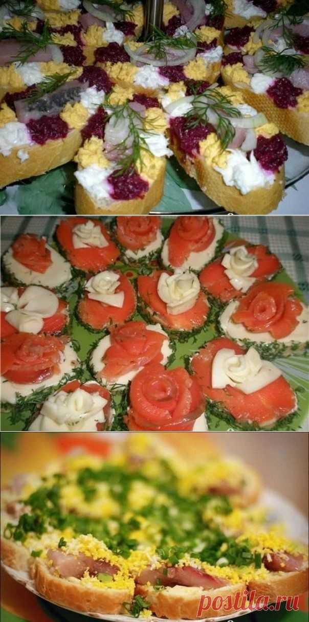 Вкусные праздничные бутерброды