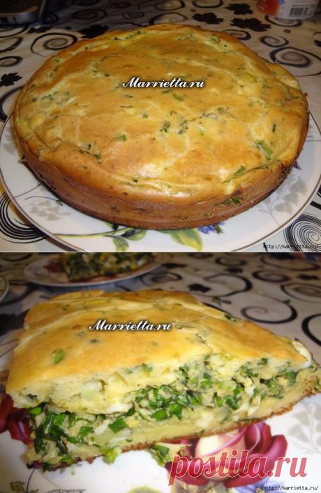 Пирог с тархуном и зеленым луком. Моя выпечка