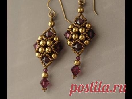 Sidonia's handmade jewelry - Beaded Art Deco Style Earrings
