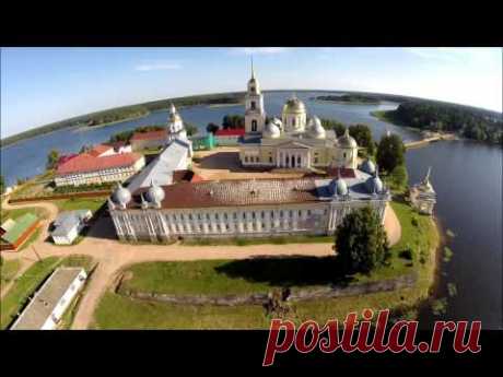 Нилова Пустынь, Селигер, FPV полет с острова Хачин (800м).