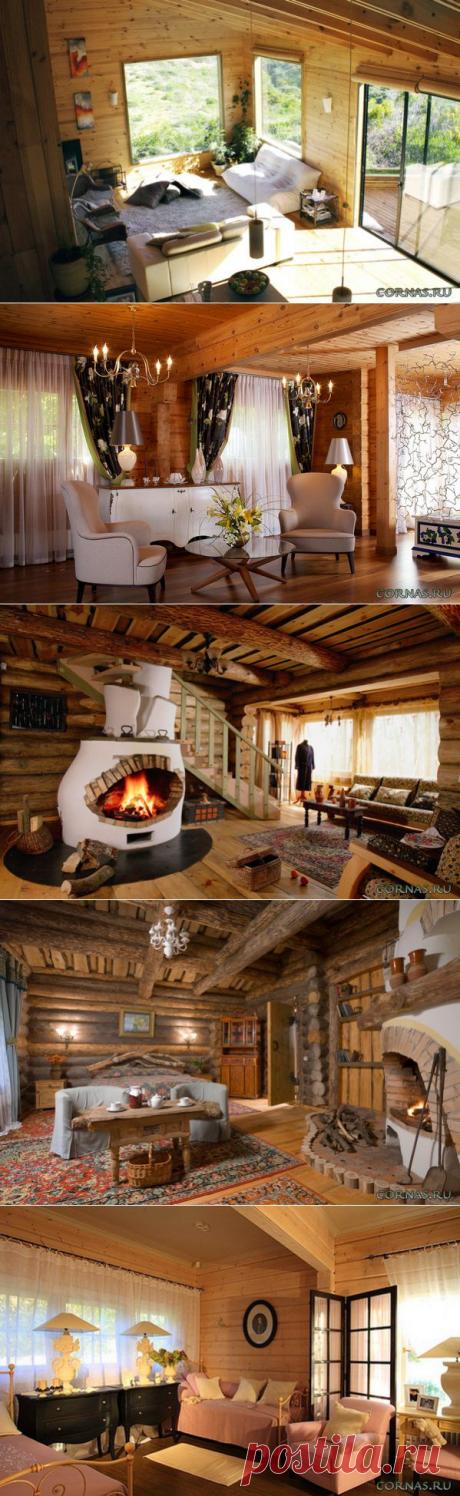 Интерьер деревянного дома фото |