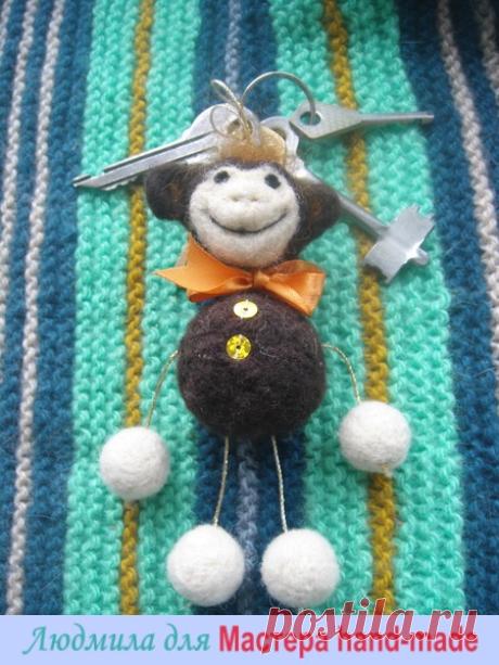 Обезьянка-игрушка своими руками, сухое валяние.   Мастера hand-made