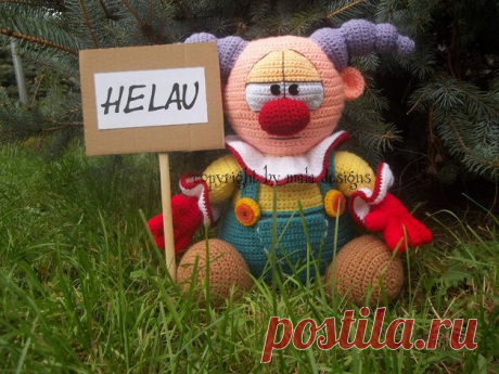 Вязания крючком - Amigurumi XXL, клоун &quot;брюзга&quot;, Häkelanleitung - Designerstück мала-дизайна в Каталог