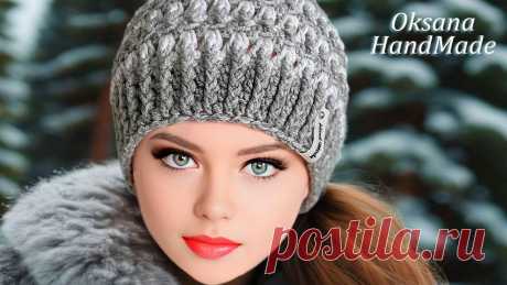 Таким узором ШАПКУ КРЮЧКОМ вы еще не вязали