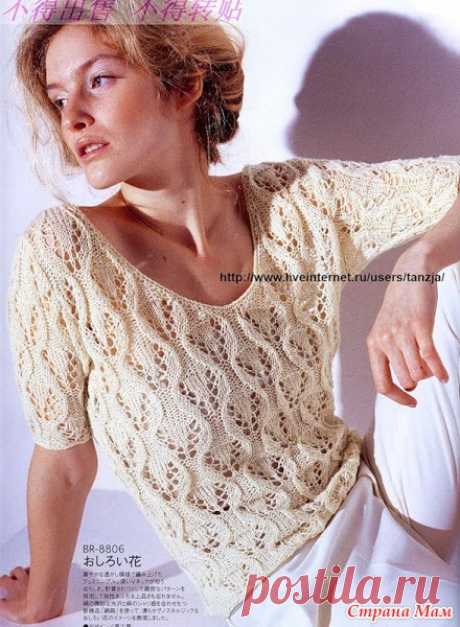 Летняя кофточка с узором Тюльпаны - Страна Мам