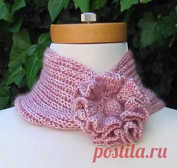 Идея для шарфика-воротника. Просто и оригинально.