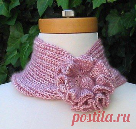 Идея для шарфика-воротника. Просто и оригинально.