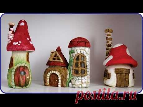 ❣DIY Faux Stones & Wood - Fairy House Jars❣