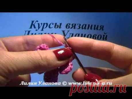 Кайма крючком для обвязки пледа. Видео МК