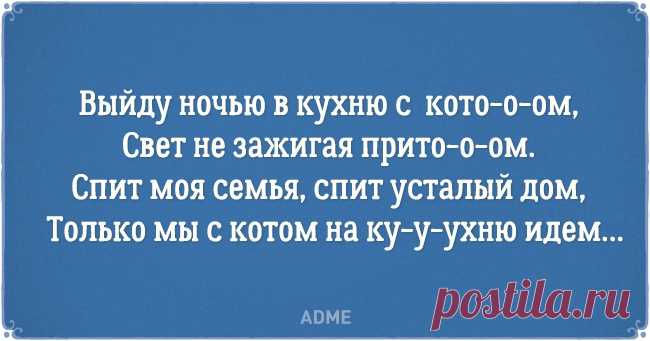 20 открыток о нелегкой жизни котов и их владельцев