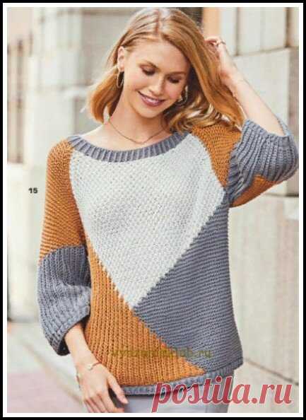 Пуловер с графическим узором