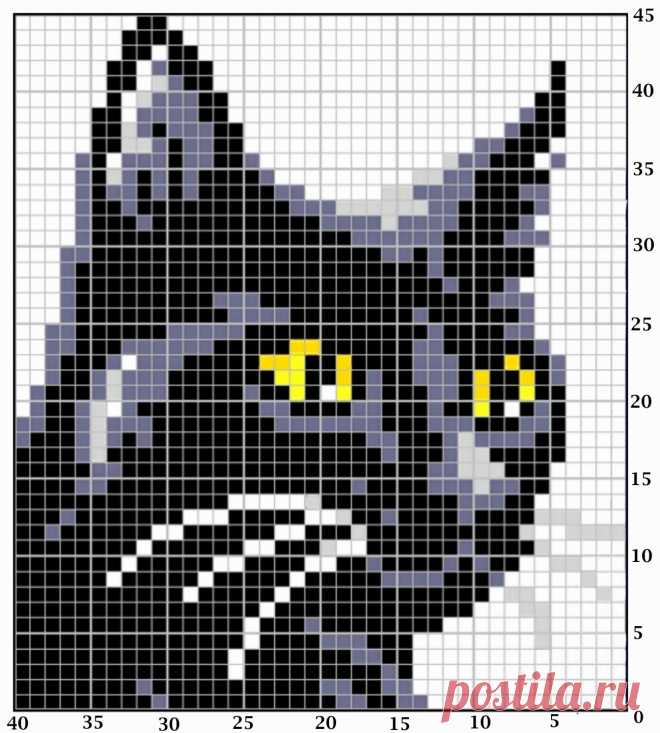 рисунок котика для вязания – Google Поиск