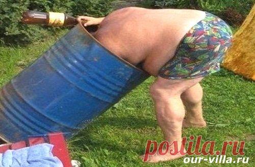 Раскрасить бочку на даче фото. Наша любимая дача