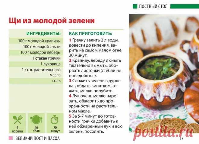Щи из молодой зелени