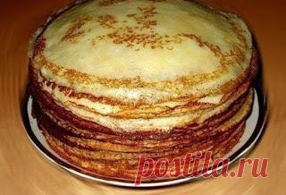 Самые вкусные рецепты: Бабушкины тонкие блины на молоке