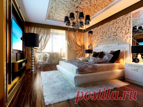 Современная спальня в интерьере www.remontr99.ru