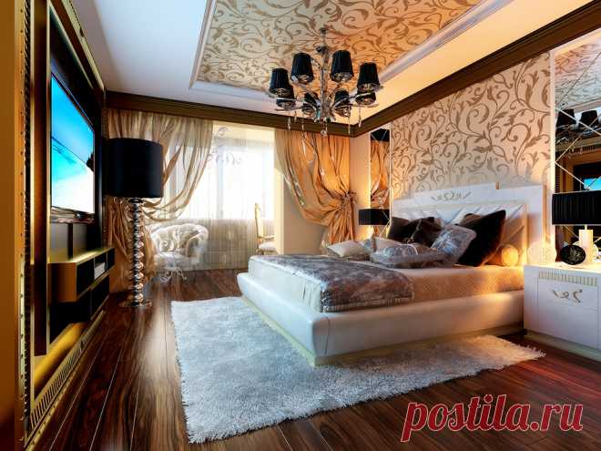 Современная спальня в интерьере www.remontr99.ru