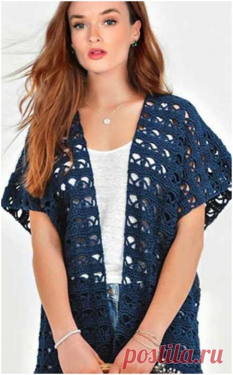 LARGE OPENWORK VEST